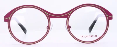 Roger GROS-GROS Col 1 Pink Round Unisex Full Rim Eyeglasses Frames 48-25-145 2