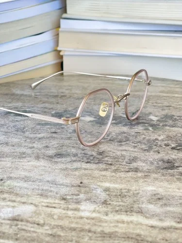 Rose Gold Hexagon Retro Eyeglasses Women Frame Optical Glasses Japan 2
