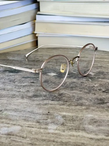 Rose Gold Round Retro Women Eyeglasses Frame Eyewear Optical Glasses Japan 2