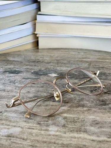 Rose Gold Round Retro Women Eyeglasses Frame Eyewear Optical Glasses Japan 3