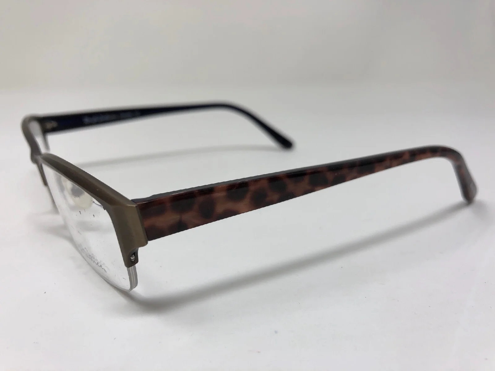 ROUGH JUSTICE CHEATER GOLD RUSH Eyeglasses Frame 54-17-135 Half Rim Brown MZ52 2