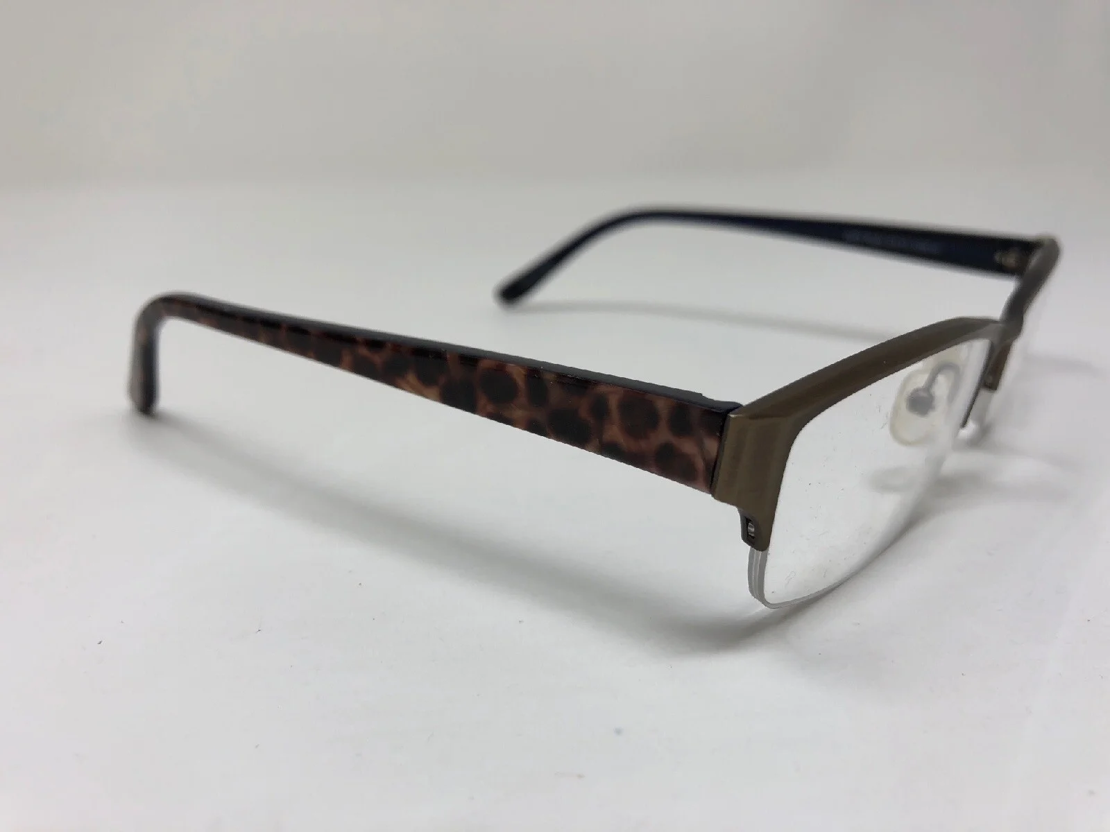 ROUGH JUSTICE CHEATER GOLD RUSH Eyeglasses Frame 54-17-135 Half Rim Brown MZ52 4