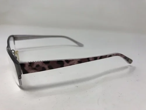 Rough Justice Eyeglasses Frame Cheater Silver Fox 54-17-135 Cheetah Half L126 4