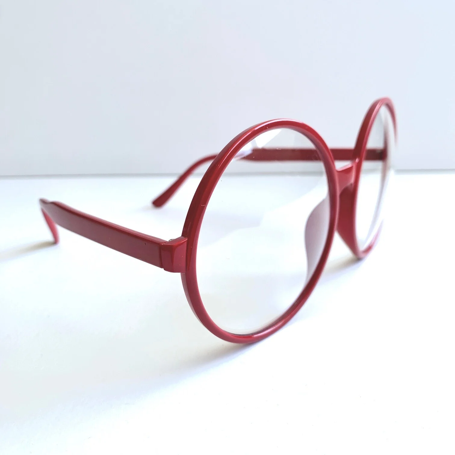 Round BIG Oversized DIA Circle Clear BOHO HUGE Nerd Eyeglasses Frames Glasses XL 2
