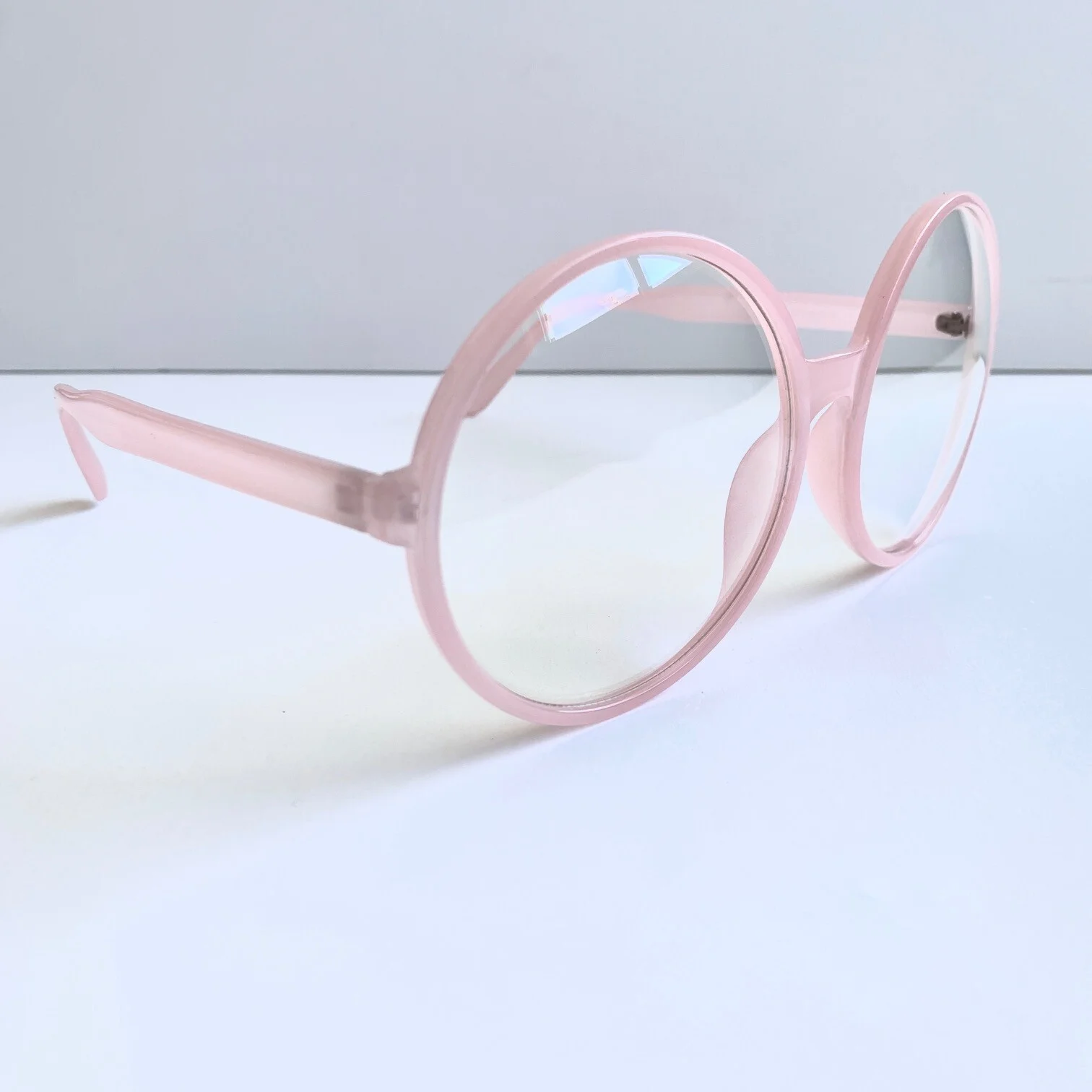 Round BIG Oversized DIA Circle Clear BOHO HUGE Nerd Eyeglasses Frames Glasses XL 3