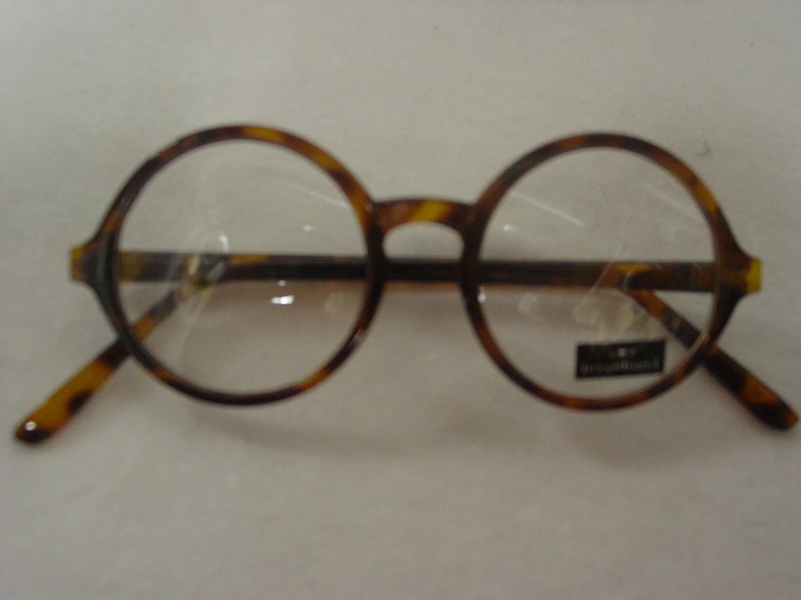 Round Glasses Costume clear lenses two colors to choose from black or brown 3