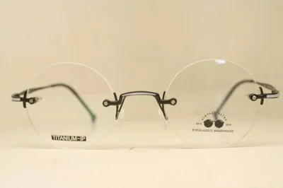 Round Retro Glasses Black Steve Jobs Style Classic Eyewear 2