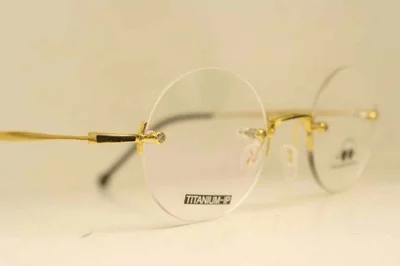 Round Retro Glasses Gold Yellow Steve Jobs Style Classic Eyewear 2