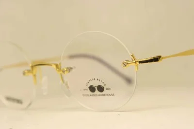 Round Retro Glasses Gold Yellow Steve Jobs Style Classic Eyewear 3