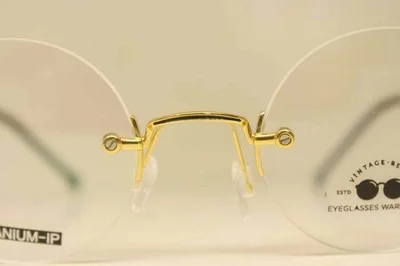 Round Retro Glasses Gold Yellow Steve Jobs Style Classic Eyewear 4