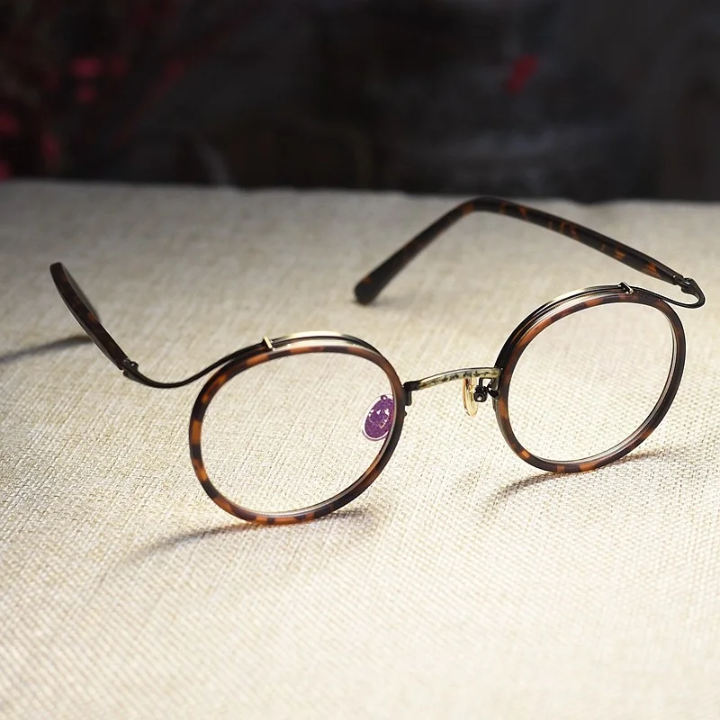 Round tortoise Eyeglasses for men John Lennon womens dark tortoise round glasses 4