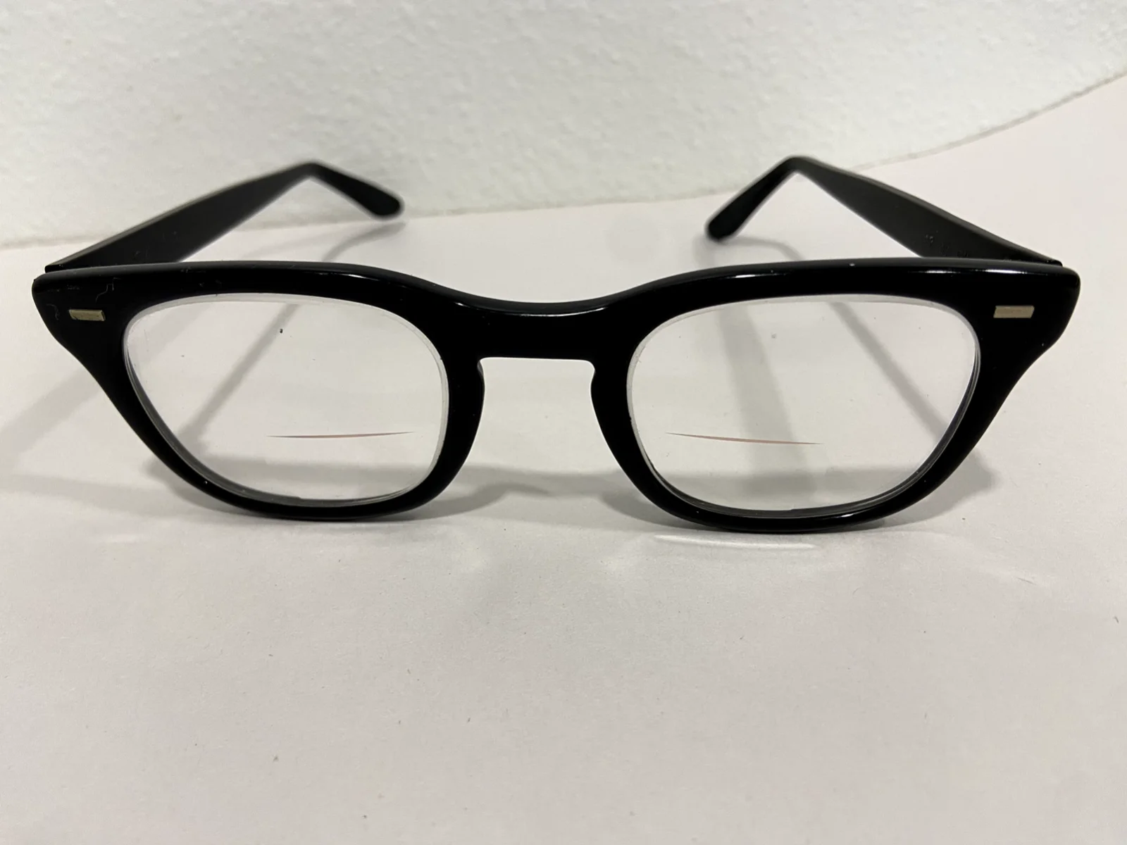 R&R USS Matte Black Eyeglasses Frames Vintage NERD COOL Military Issued Bi-focal