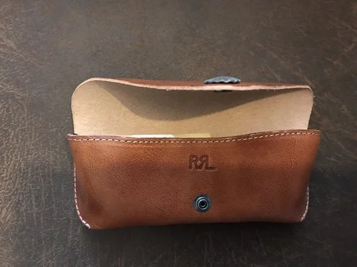 RRL Ralph Lauren Italian Leather Concho Glasses Eyeglass Case 4
