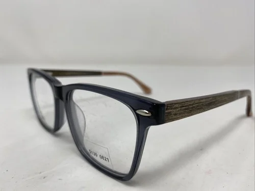 Rugged & Rogue 0821 53-16-135 Gray/Brown Wood Full Rim Eyeglasses Frame V308 2