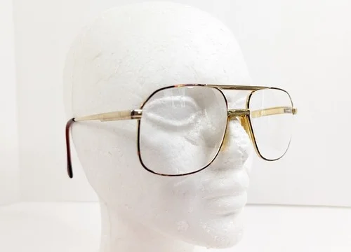 Safety Eyeglasses Frames 5-5/8 Red/Brown Wood Grain Gold PC250 to Z87 58 18