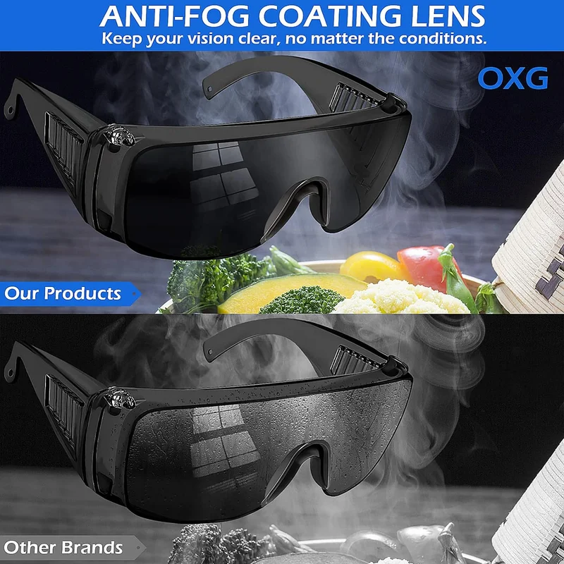 Safety Glasses over Eyeglasses Anti-Fog, ANSI Z87.1 Safety Goggles Eye Protectio 3
