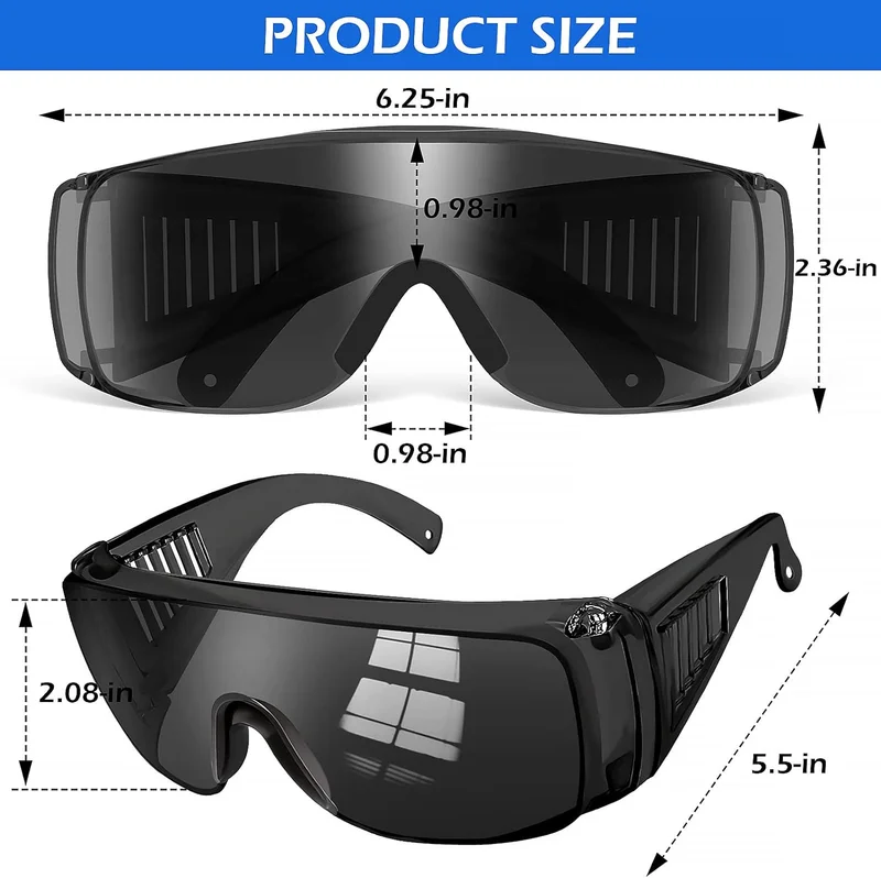 Safety Glasses over Eyeglasses Anti-Fog, ANSI Z87.1 Safety Goggles Eye Protectio 4