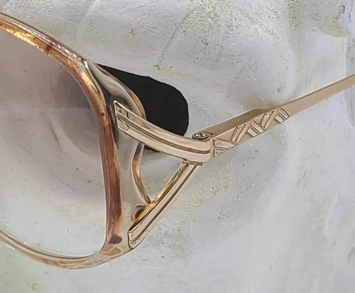 Safilo Elasta Eyeglasses VTG 5660 GV7 130 Italy 70 80 Oversize Metal FRAMES ONLY 3