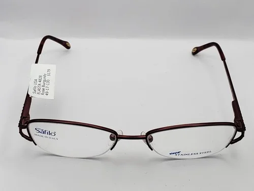 Safilo Elasta Stainless 4828 OJSH Rose Burgundy Eyeglass Frames Only 49-17-130 2