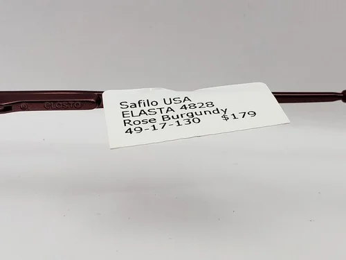 Safilo Elasta Stainless 4828 OJSH Rose Burgundy Eyeglass Frames Only 49-17-130 3