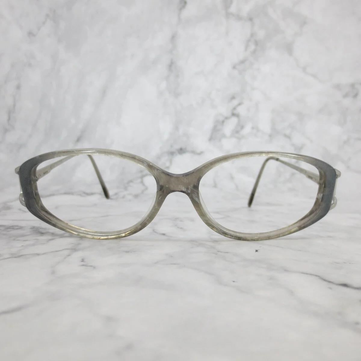 Safilo Emozioni 4027 0ZY7 Eyeglasses Gray Oval Full Rim Frames 51-14-125