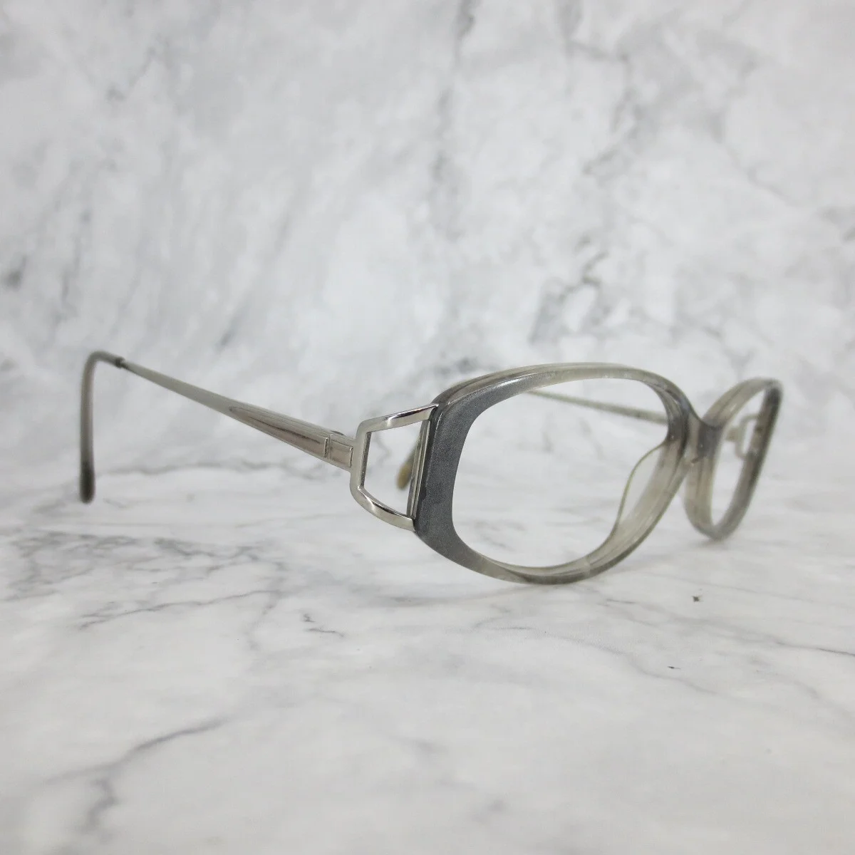 Safilo Emozioni 4027 0ZY7 Eyeglasses Gray Oval Full Rim Frames 51-14-125 2