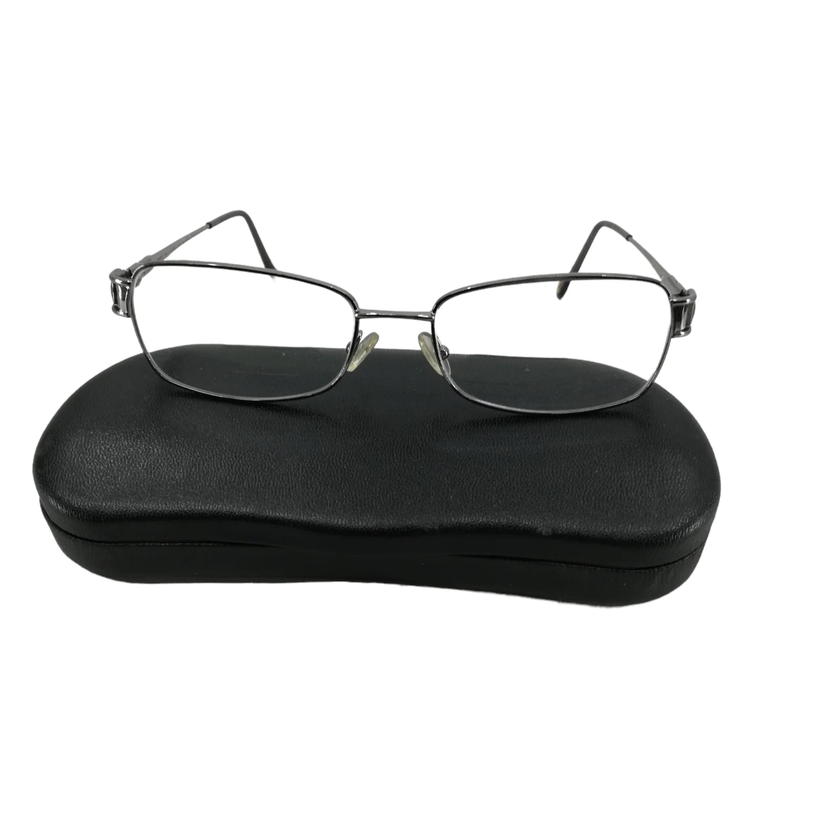 Safilo Emozioni Elasta Rectangle Metal Silver Eyeglass Frames 4349 54-17-135