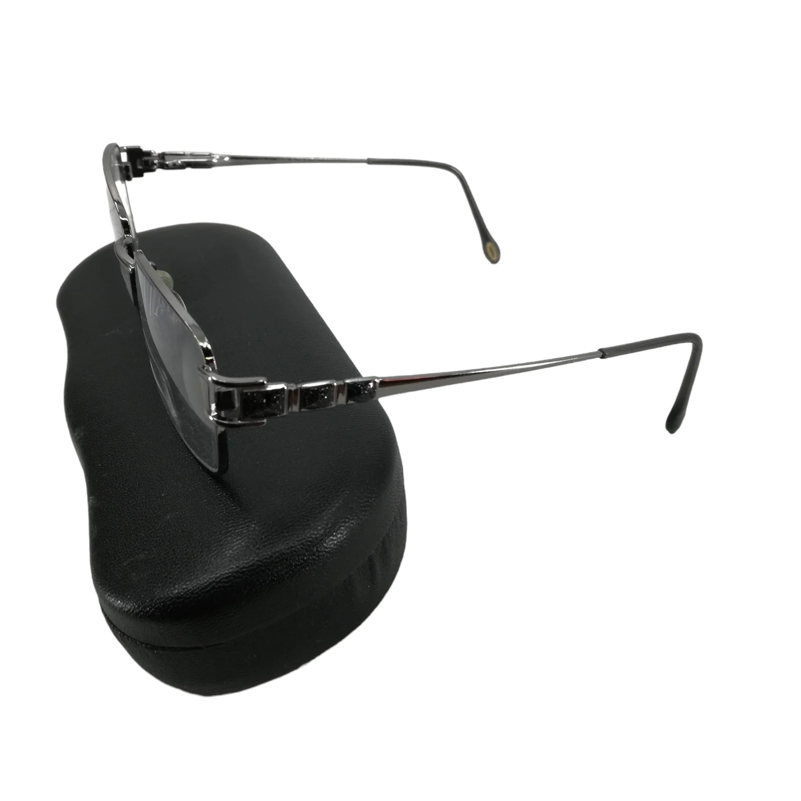 Safilo Emozioni Elasta Rectangle Metal Silver Eyeglass Frames 4349 54-17-135 3