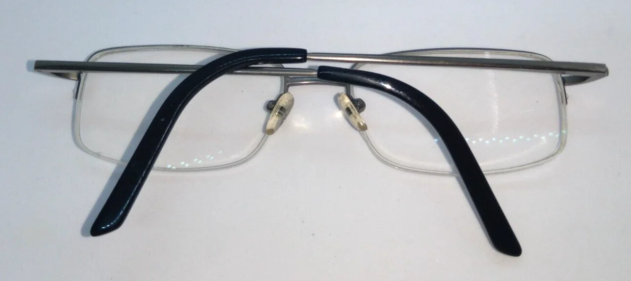 SAKI 312 Dark Gunmetal Eyeglass Optical Frames Half Rim 55-18-145 4