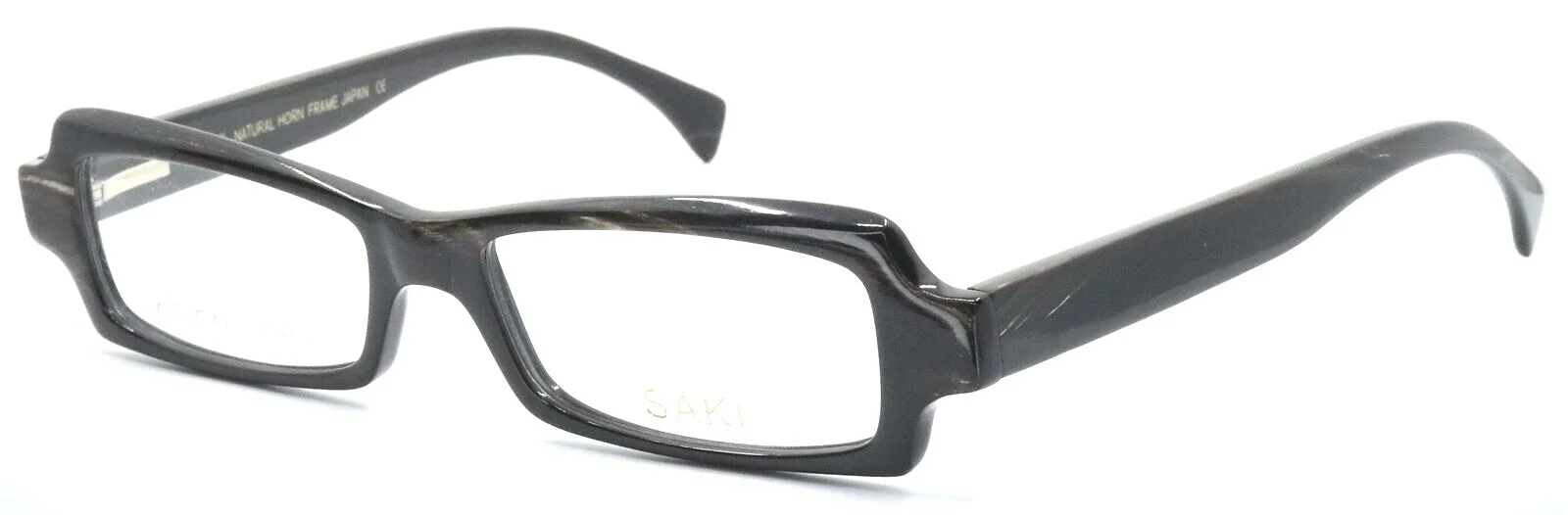SAKI by MODO 696 Black Natural Horn Eyeglasses Frames 50-17-140 Japan