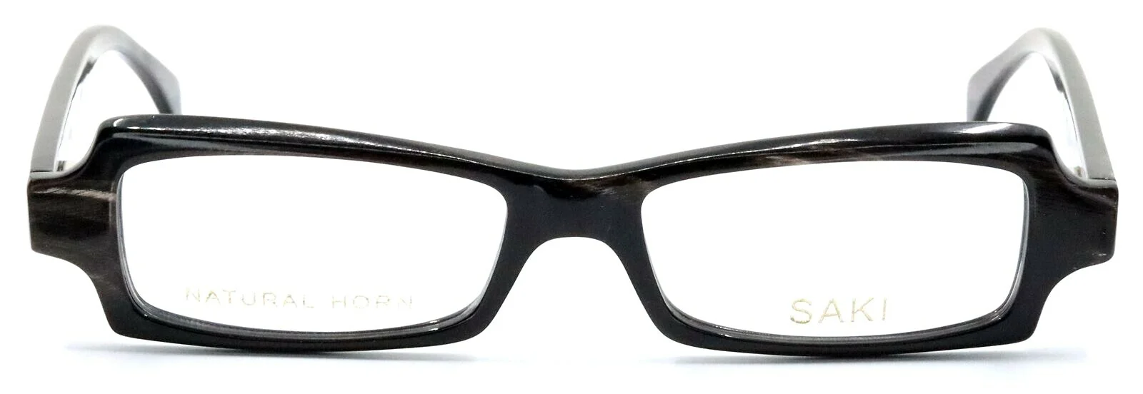 SAKI by MODO 696 Black Natural Horn Eyeglasses Frames 50-17-140 Japan 2