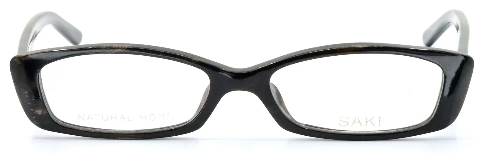 SAKI by MODO 711 Black Natural Horn Eyeglasses Frames 52-18-140 Japan 2