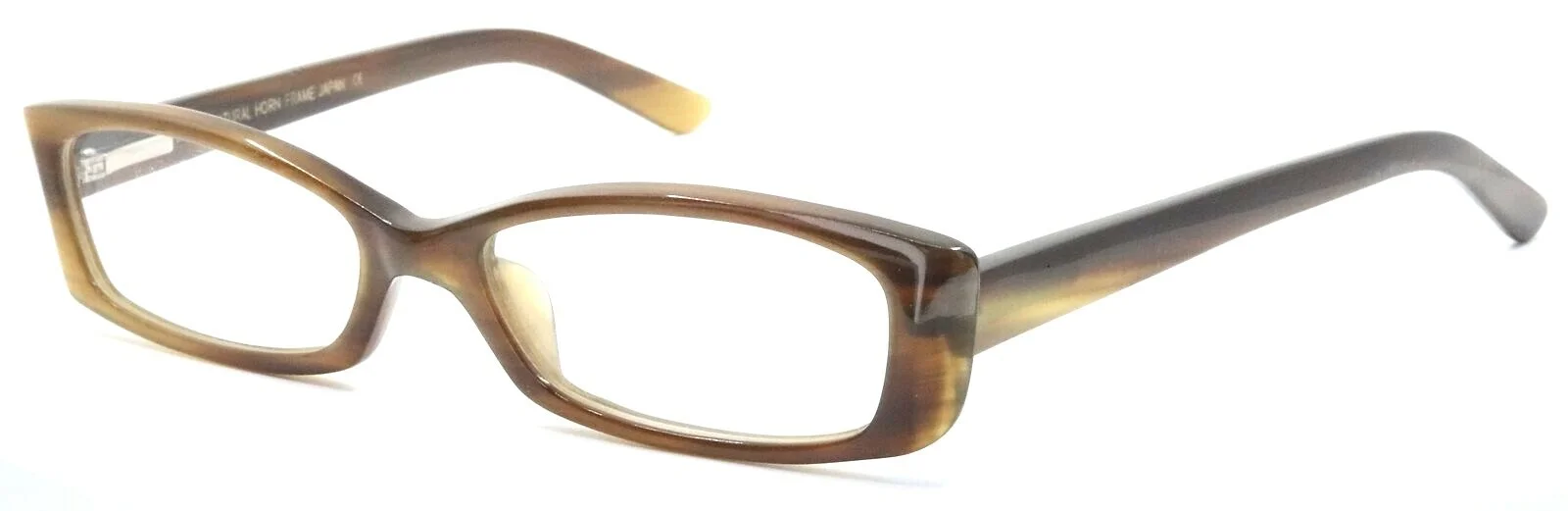 SAKI by MODO 711 Brown Natural Horn Eyeglasses Frames 52-18-140 Japan