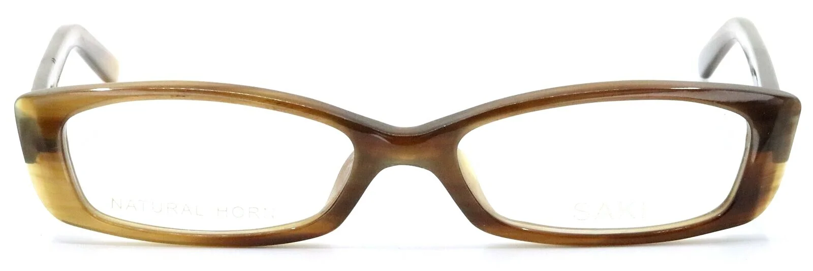 SAKI by MODO 711 Brown Natural Horn Eyeglasses Frames 52-18-140 Japan 2