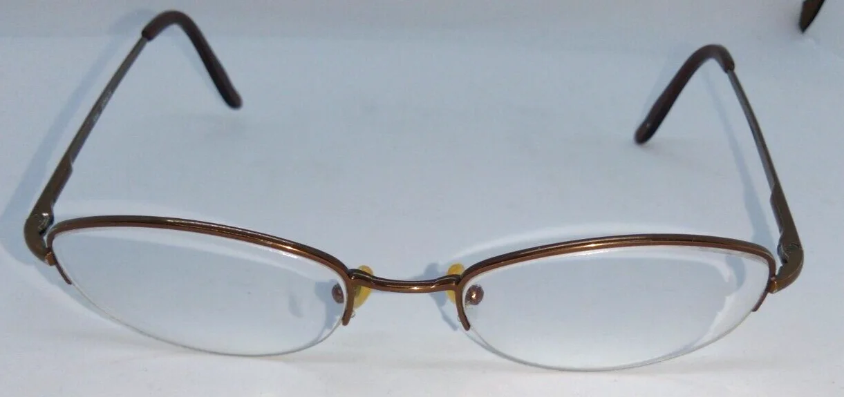 Saki Eyeglass Frames Brown Japan 1/2 Rim