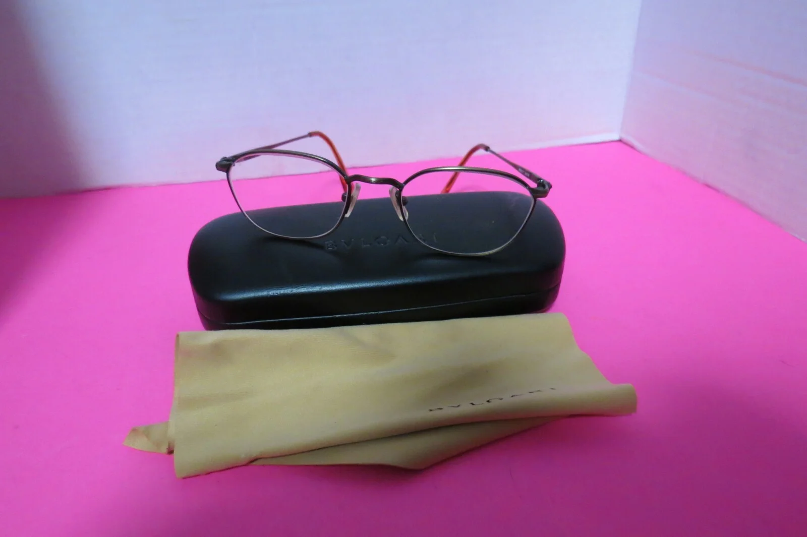 Saki Eyeglass Frames Model 577 Metal Rx 50 19 130 mm W/Case And Cloth 2