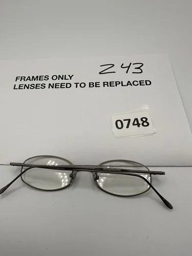 Saki Eyeglasses MOD.517 48 20 150 Gun Metal Round Full Rim Frames Only 3