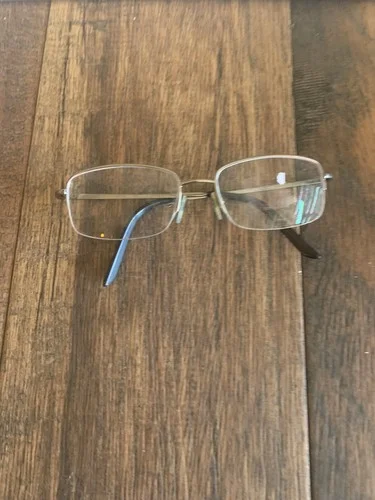 SAKI HANDMADE Eyeglasses Halfrimless Japan Mod312 55-18-145 Gunmetal Frames Only 2