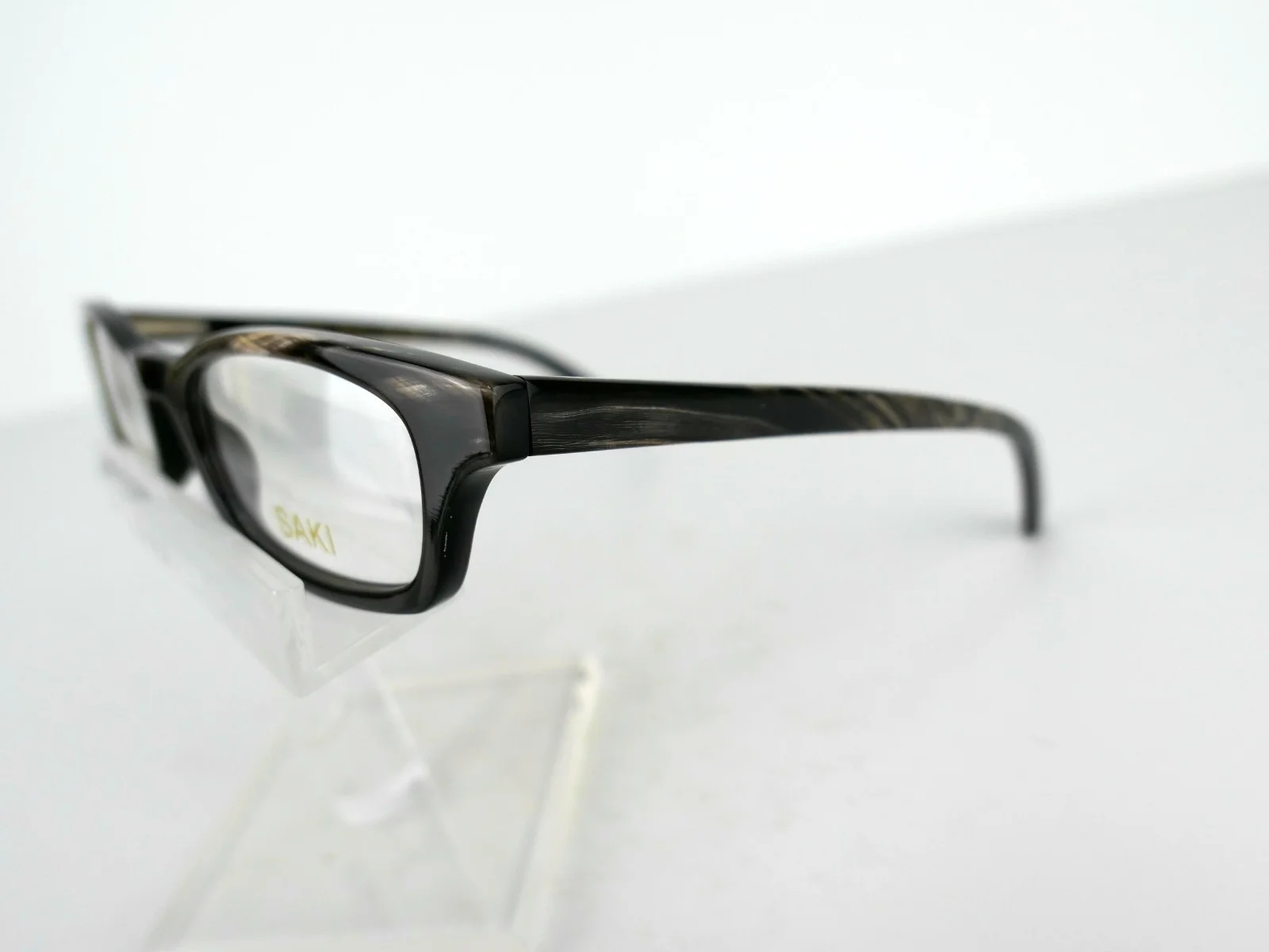 Saki Mod. 682 (BLK) Black Natural Horn 50 x 19 140 mm Eyeglass Frames 4