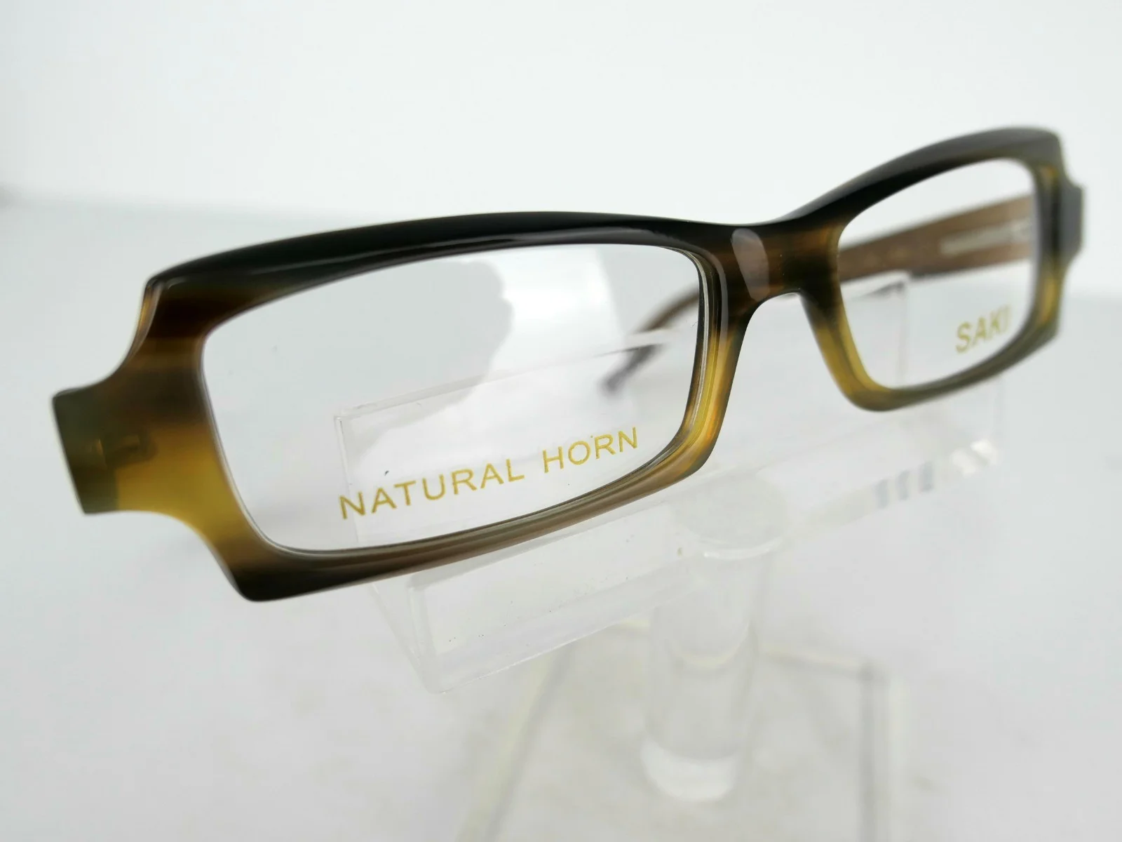 Saki Mod. 696 (BGE) Beige Natural Horn 50 x 17 140 mm Eyeglass Frames