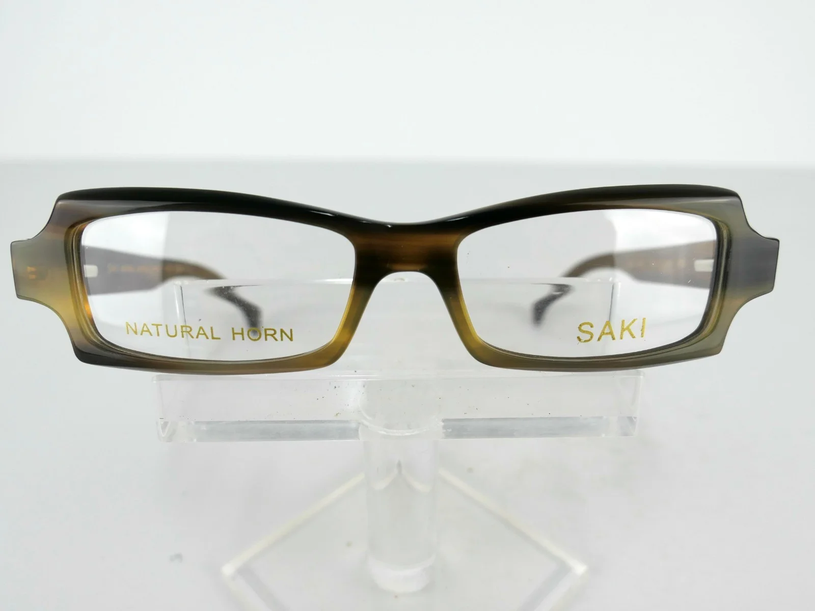 Saki Mod. 696 (BGE) Beige Natural Horn 50 x 17 140 mm Eyeglass Frames 3