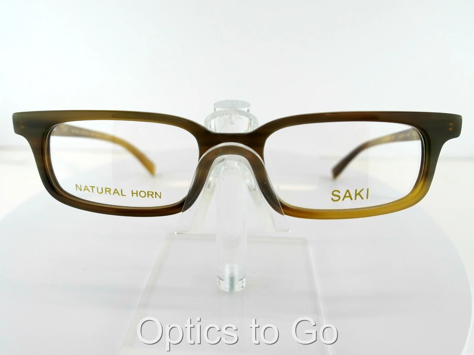 Saki Mod. 697 (BGE) Beige NATURAL HORN 53-19-140 Eyeglass Frames