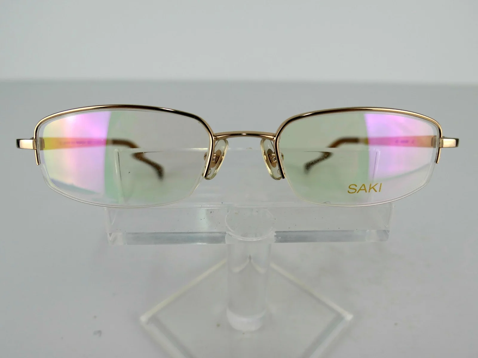 Saki Mod. 806 (GD) Gold / Wood 52 x 19 140 mm Eyeglass Frames 3