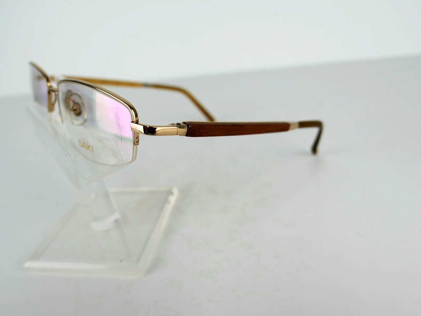 Saki Mod. 806 (GD) Gold / Wood 52 x 19 140 mm Eyeglass Frames 4
