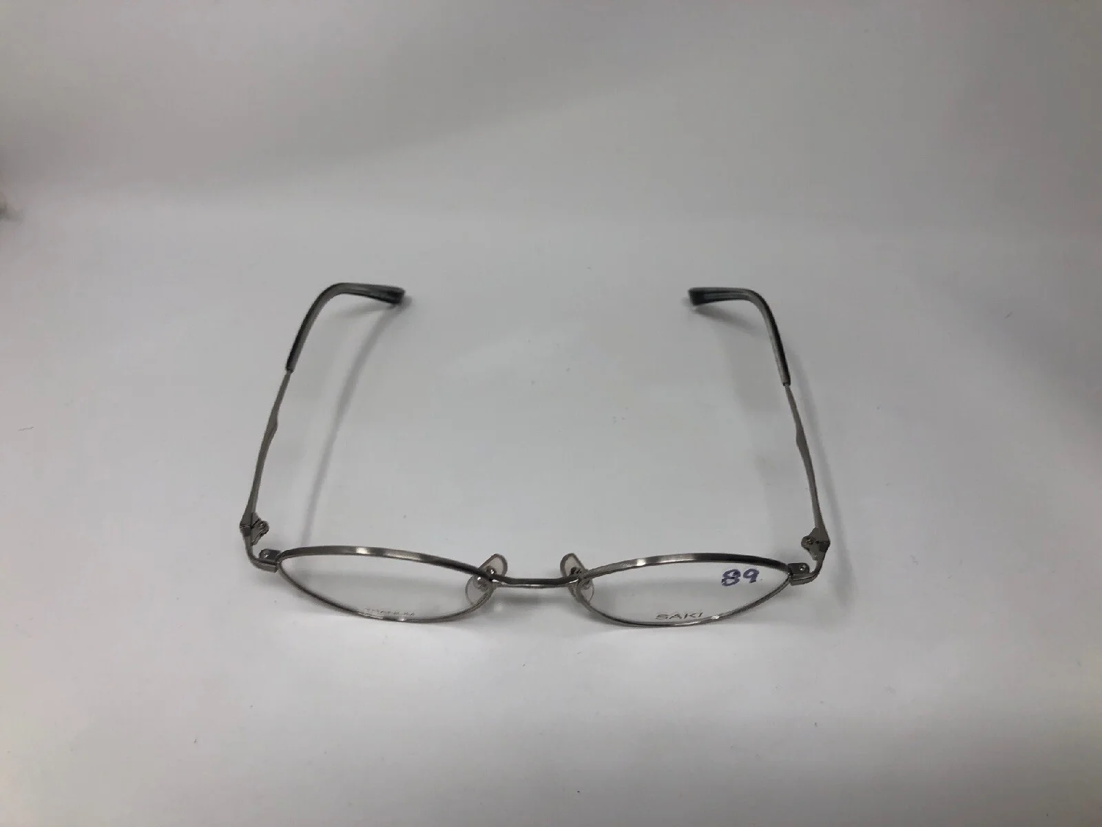 SAKI MOD688 TITANIUM Eyeglasses Frame Japan 49-19-140 Light Silver/Black DF60 3