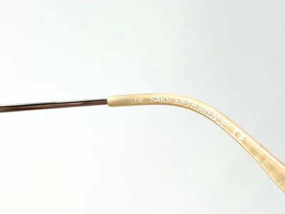 SAKS FIFTH AVENUE 221 Silver/ Beige Half Rim Womens Eyeglasses Frame 51-17-130 4