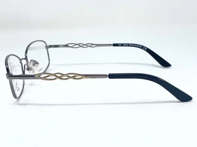 SAKS FIFTH AVENUE 283/T Silver/ Black Titanium Womens Eyeglasses Frame 53-16-130 3