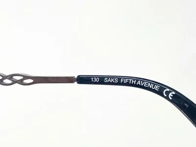 SAKS FIFTH AVENUE 283/T Silver/ Black Titanium Womens Eyeglasses Frame 53-16-130 4