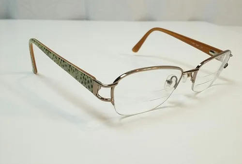 Saks Fifth Avenue Eyeglass Frames S5A250 Animal Print Half Rim 52[]14-135