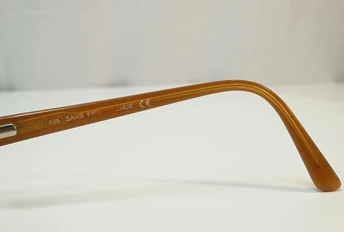 Saks Fifth Avenue Eyeglass Frames S5A250 Animal Print Half Rim 52[]14-135 4
